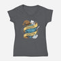Cutest Dungeon Meowster-Womens-V-Neck-Tee-Vallina84