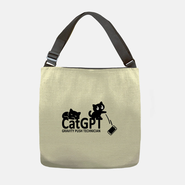 Gravity Push Technician-None-Adjustable Tote-Bag-fanfabio