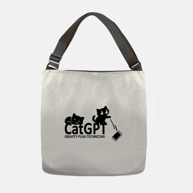 Gravity Push Technician-None-Adjustable Tote-Bag-fanfabio
