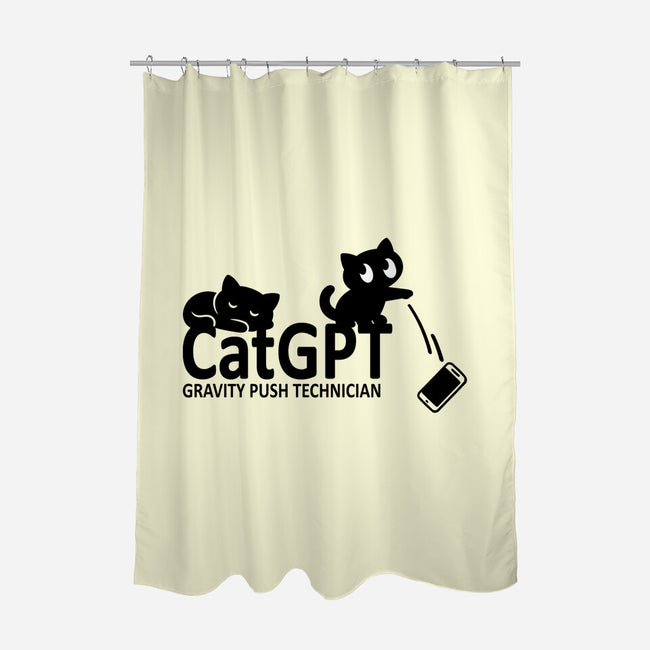 Gravity Push Technician-None-Polyester-Shower Curtain-fanfabio