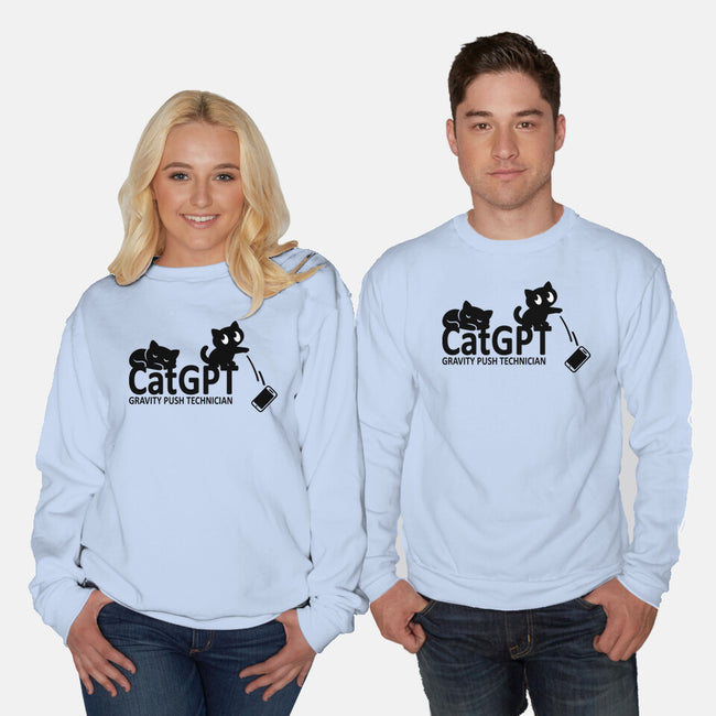 Gravity Push Technician-Unisex-Crew Neck-Sweatshirt-fanfabio