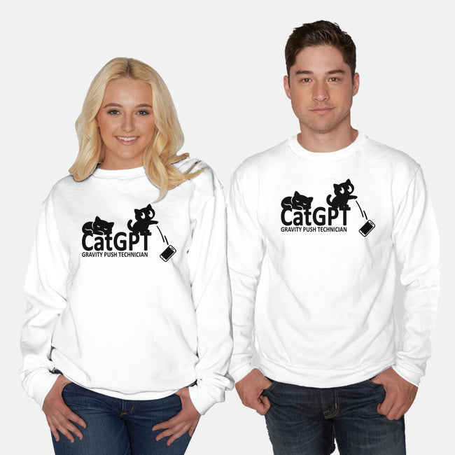 Gravity Push Technician-Unisex-Crew Neck-Sweatshirt-fanfabio
