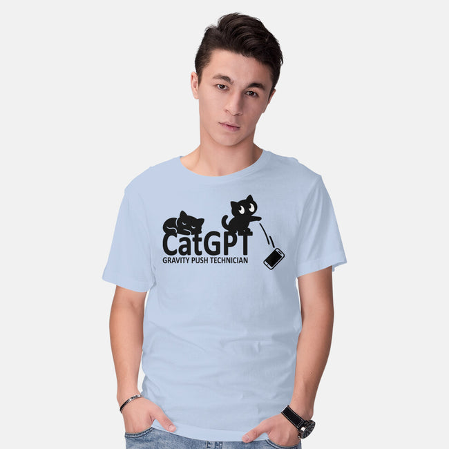 Gravity Push Technician-Mens-Basic-Tee-fanfabio