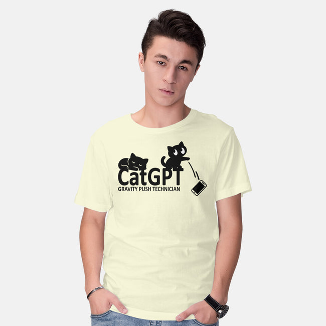 Gravity Push Technician-Mens-Basic-Tee-fanfabio