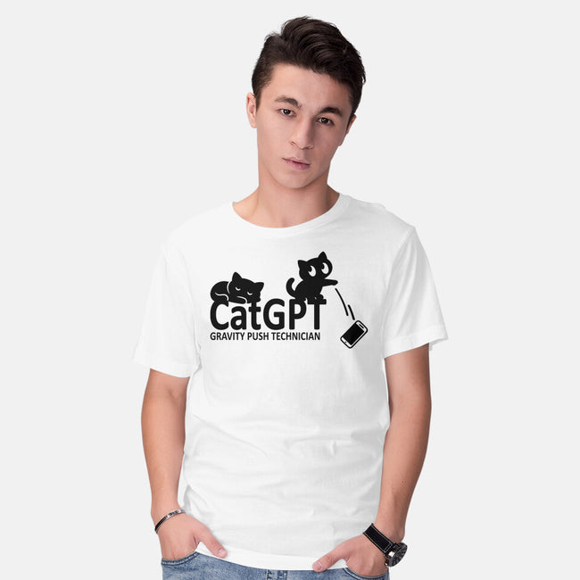 Gravity Push Technician-Mens-Basic-Tee-fanfabio