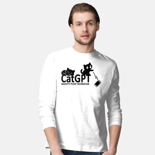 Gravity Push Technician-Mens-Long Sleeved-Tee-fanfabio