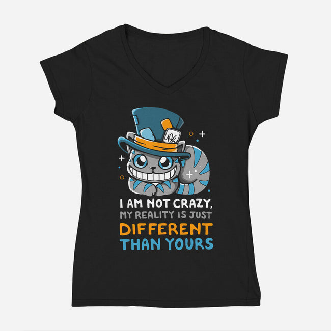 My Reality Is Different-Womens-V-Neck-Tee-Vallina84