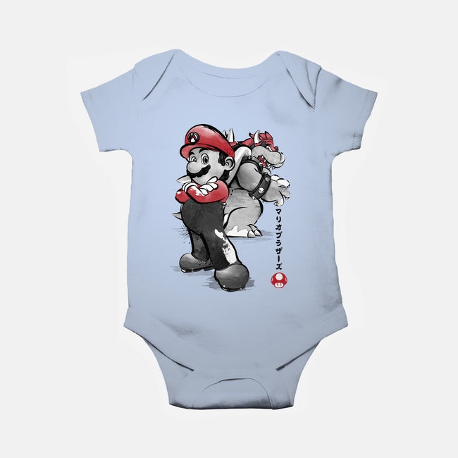 The Plumber Vs King Koopa-Baby-Basic-Onesie-DrMonekers