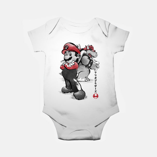 The Plumber Vs King Koopa-Baby-Basic-Onesie-DrMonekers