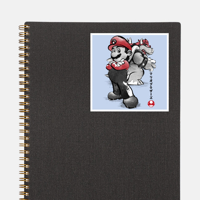 The Plumber Vs King Koopa-None-Glossy-Sticker-DrMonekers