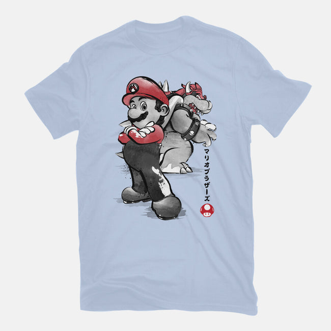 The Plumber Vs King Koopa-Mens-Heavyweight-Tee-DrMonekers