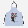 The Plumber Vs King Koopa-Unisex-Kitchen-Apron-DrMonekers