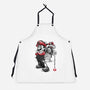 The Plumber Vs King Koopa-Unisex-Kitchen-Apron-DrMonekers