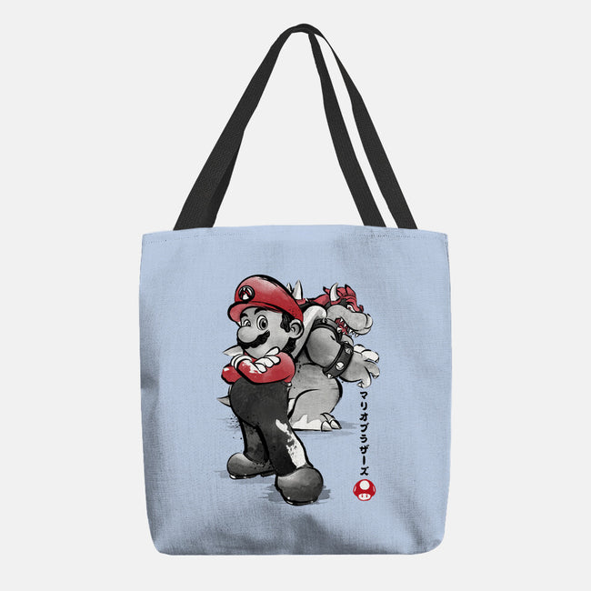 The Plumber Vs King Koopa-None-Basic Tote-Bag-DrMonekers