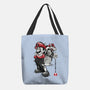 The Plumber Vs King Koopa-None-Basic Tote-Bag-DrMonekers