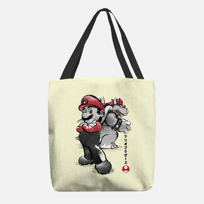 The Plumber Vs King Koopa-None-Basic Tote-Bag-DrMonekers