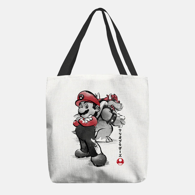 The Plumber Vs King Koopa-None-Basic Tote-Bag-DrMonekers