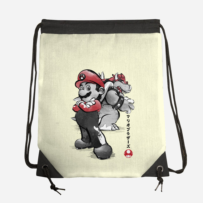 The Plumber Vs King Koopa-None-Drawstring-Bag-DrMonekers