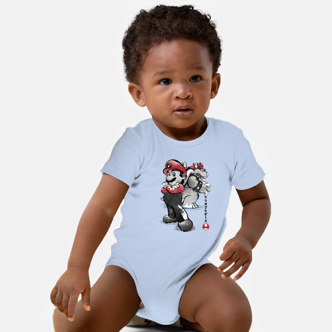 The Plumber Vs King Koopa-Baby-Basic-Onesie-DrMonekers