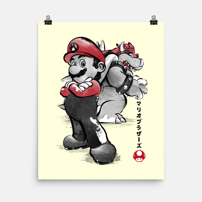 The Plumber Vs King Koopa-None-Matte-Poster-DrMonekers