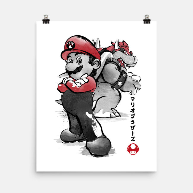 The Plumber Vs King Koopa-None-Matte-Poster-DrMonekers