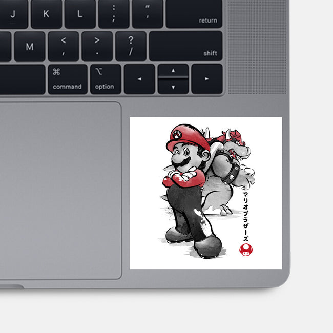 The Plumber Vs King Koopa-None-Glossy-Sticker-DrMonekers