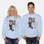 The Plumber Vs King Koopa-Unisex-Crew Neck-Sweatshirt-DrMonekers