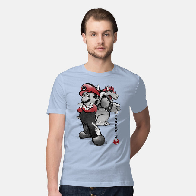 The Plumber Vs King Koopa-Mens-Premium-Tee-DrMonekers