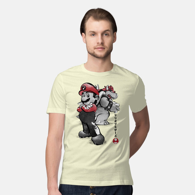 The Plumber Vs King Koopa-Mens-Premium-Tee-DrMonekers