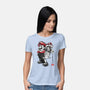 The Plumber Vs King Koopa-Womens-Basic-Tee-DrMonekers