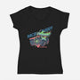 Race Buggy-Womens-V-Neck-Tee-glitchygorilla