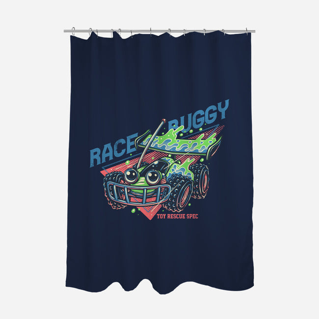 Race Buggy-None-Polyester-Shower Curtain-glitchygorilla