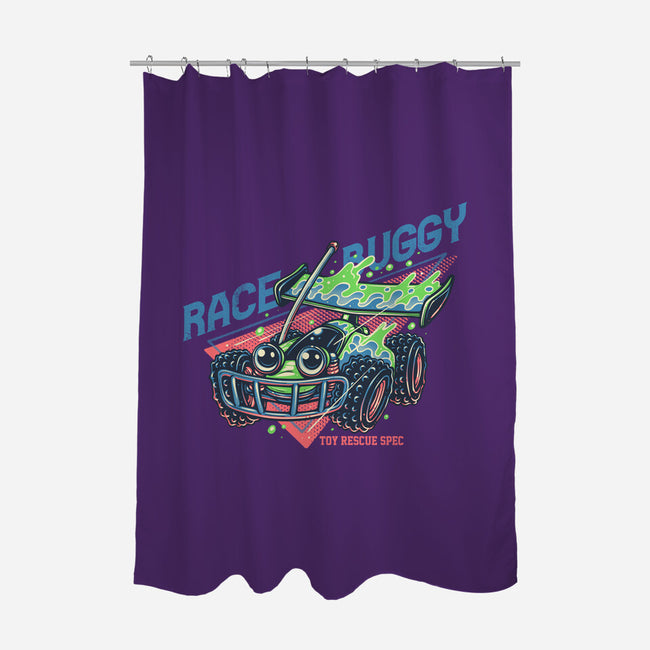 Race Buggy-None-Polyester-Shower Curtain-glitchygorilla
