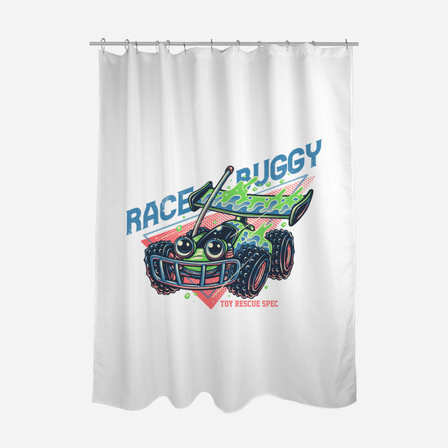 Race Buggy-None-Polyester-Shower Curtain-glitchygorilla
