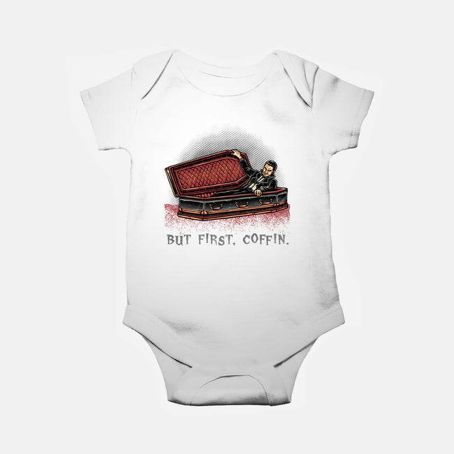 But Fist Coffin-Baby-Basic-Onesie-glitchygorilla