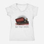 But Fist Coffin-Womens-V-Neck-Tee-glitchygorilla