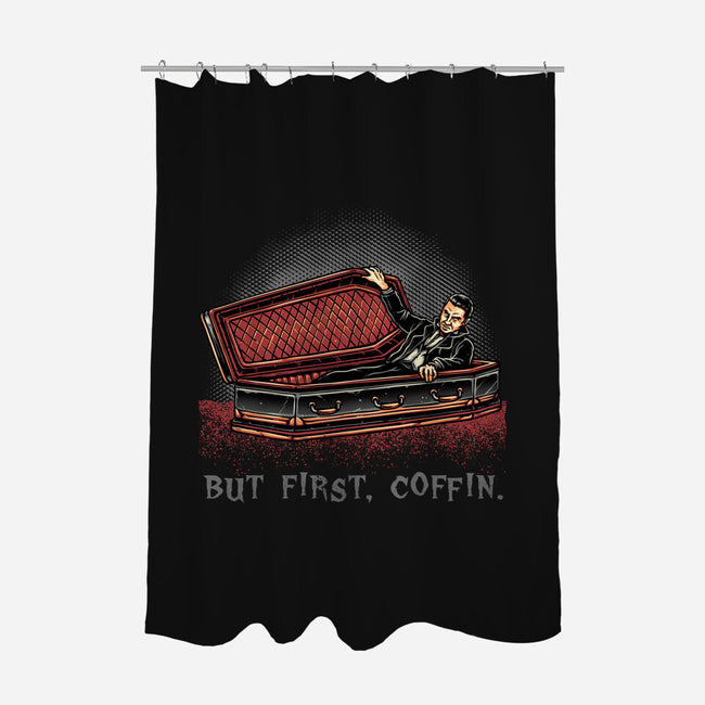 But Fist Coffin-None-Polyester-Shower Curtain-glitchygorilla