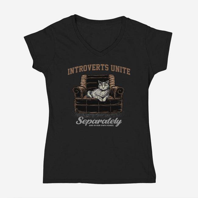 In Our Own Homes-Womens-V-Neck-Tee-glitchygorilla