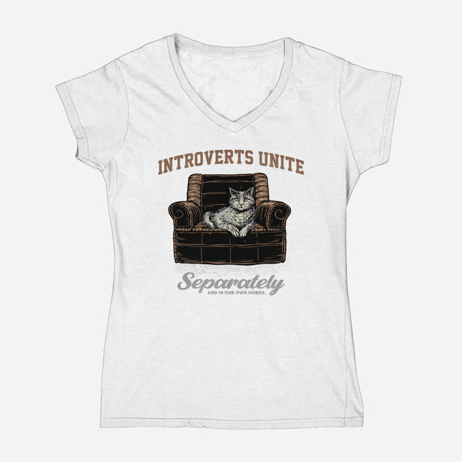 In Our Own Homes-Womens-V-Neck-Tee-glitchygorilla