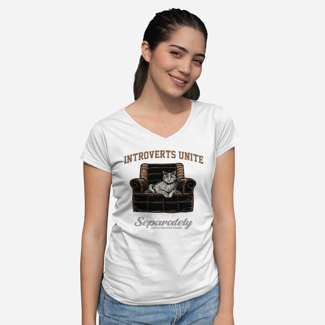 In Our Own Homes-Womens-V-Neck-Tee-glitchygorilla