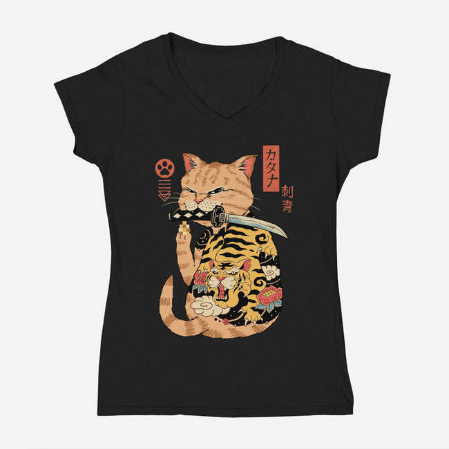 FU Catana-Womens-V-Neck-Tee-vp021