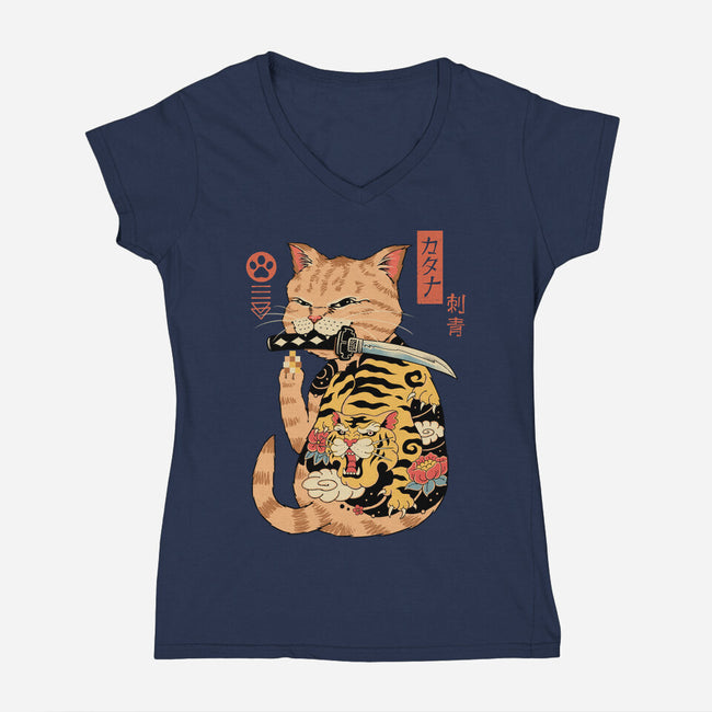FU Catana-Womens-V-Neck-Tee-vp021