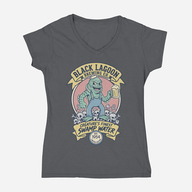Finest Swamp Water-Womens-V-Neck-Tee-P1yu5h