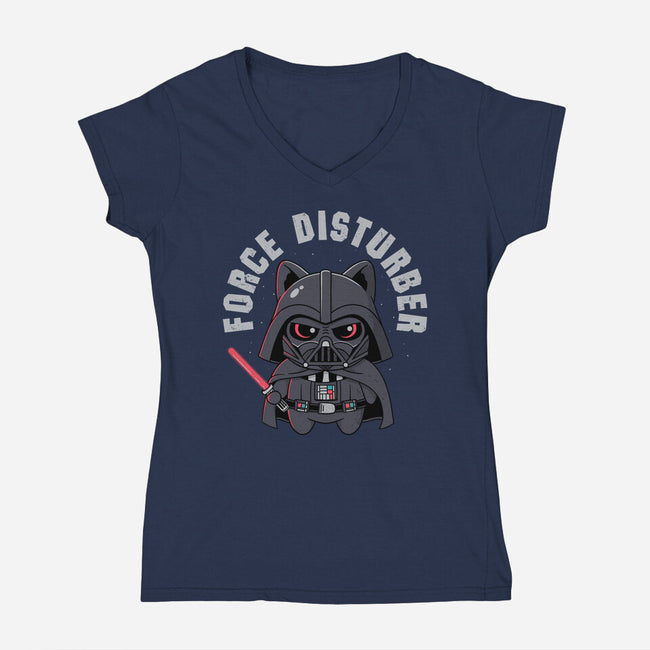 Force Disturber-Womens-V-Neck-Tee-GODZILLARGE