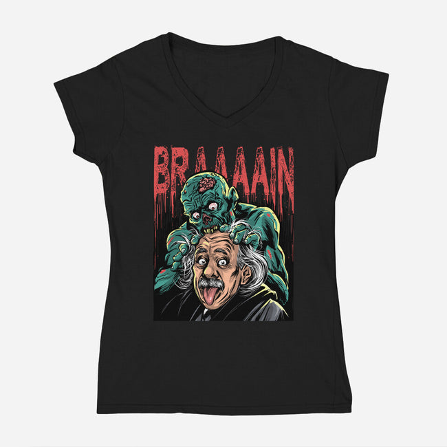 The Most Delicious Brain-Womens-V-Neck-Tee-zascanauta
