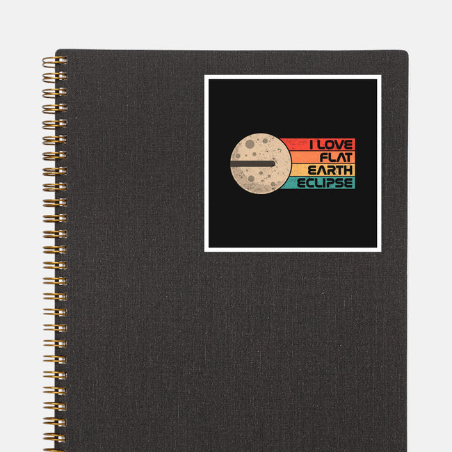 I Love Flat Earth Eclipse-None-Glossy-Sticker-koalastudio