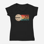 I Love Flat Earth Eclipse-Womens-V-Neck-Tee-koalastudio