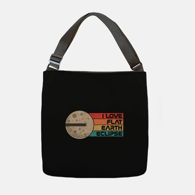 I Love Flat Earth Eclipse-None-Adjustable Tote-Bag-koalastudio