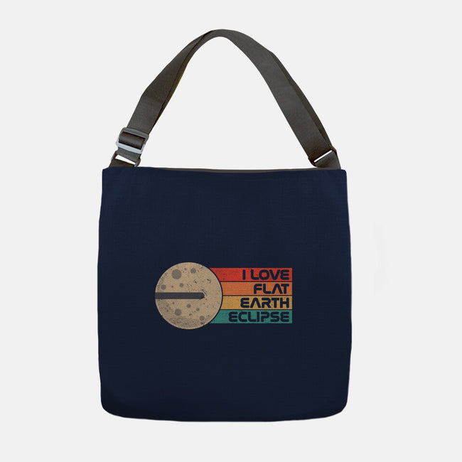 I Love Flat Earth Eclipse-None-Adjustable Tote-Bag-koalastudio