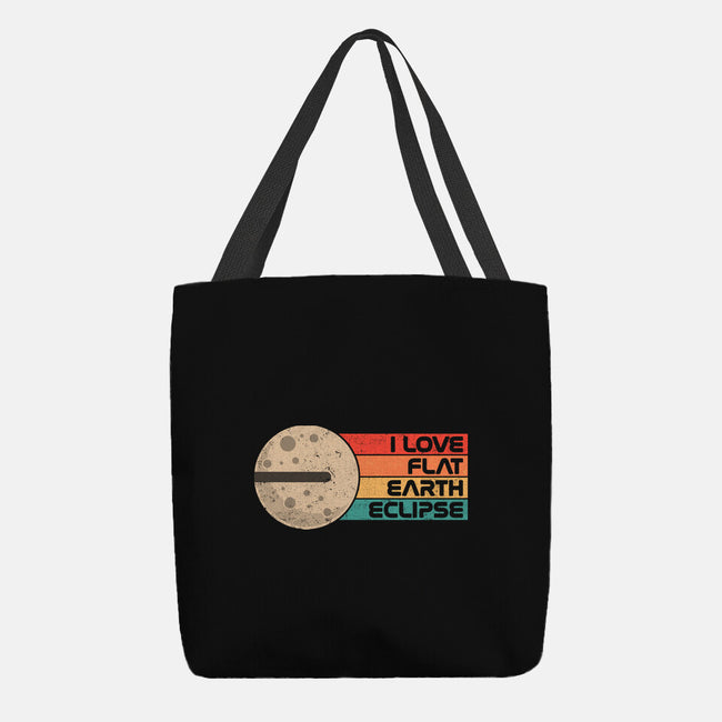 I Love Flat Earth Eclipse-None-Basic Tote-Bag-koalastudio
